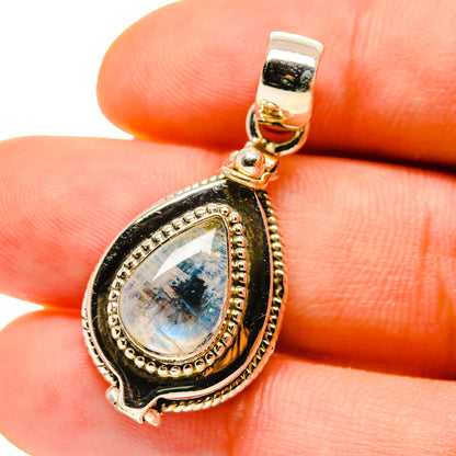 Rainbow Moonstone Pendants handcrafted by Ana Silver Co - PD759804