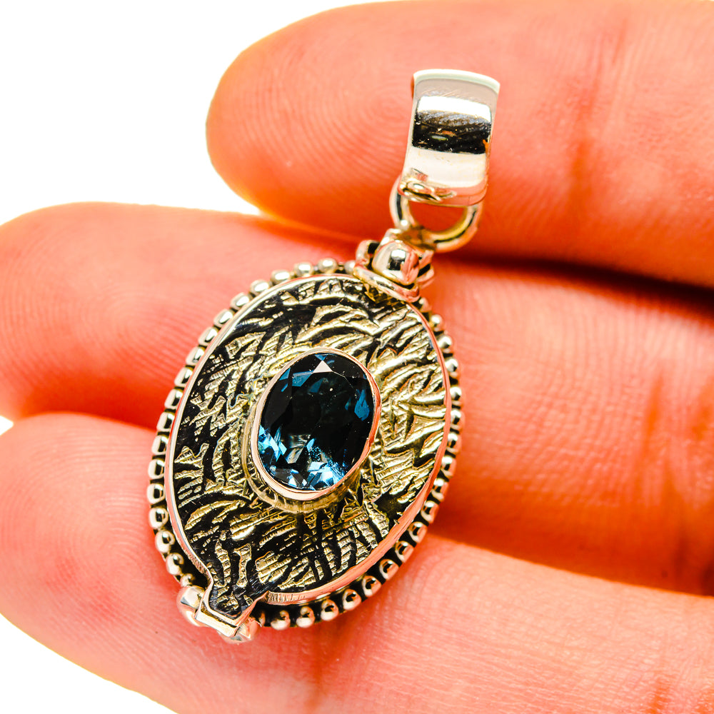 London Blue Topaz Pendants handcrafted by Ana Silver Co - PD759810