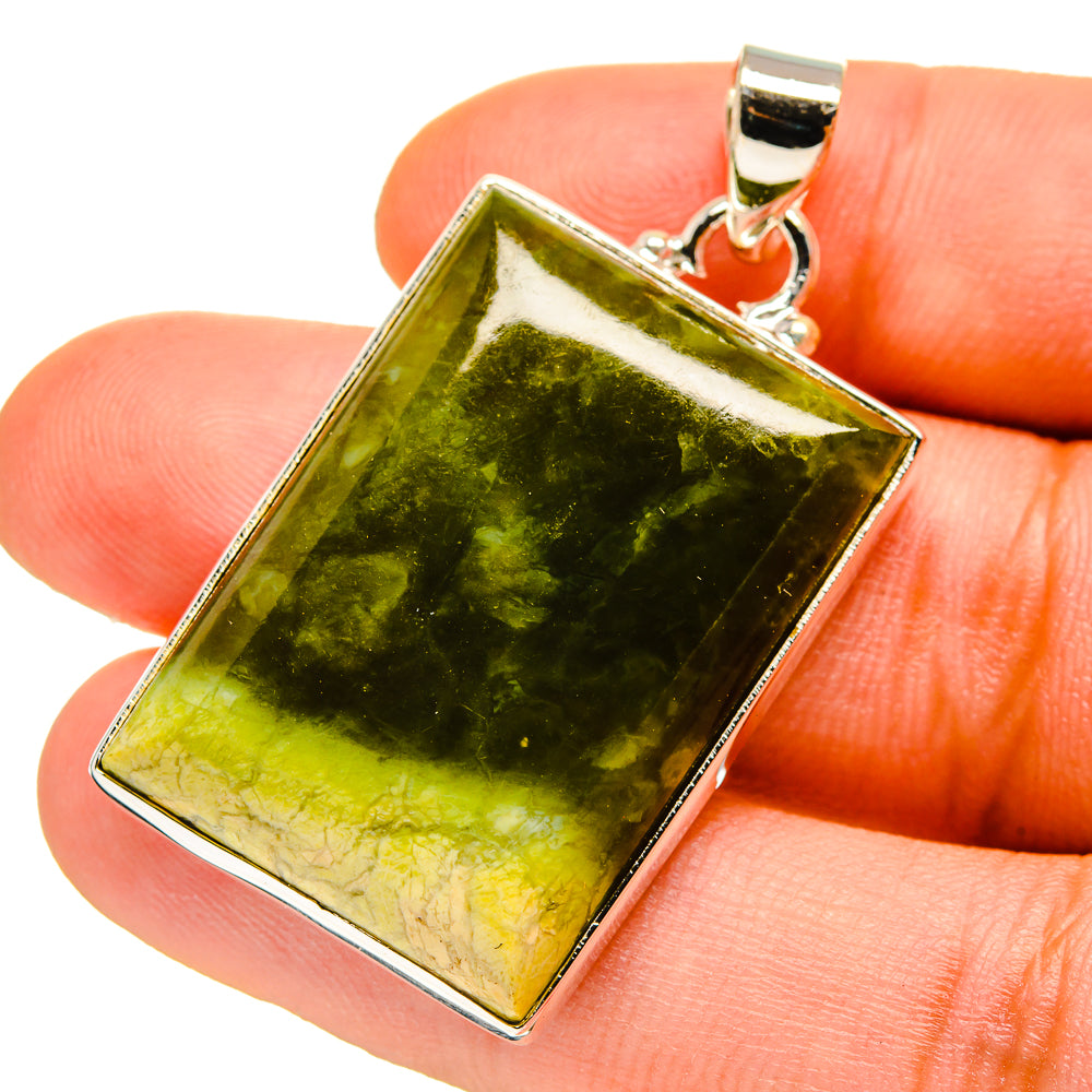 Australian Green Opal Pendants handcrafted by Ana Silver Co - PD759816