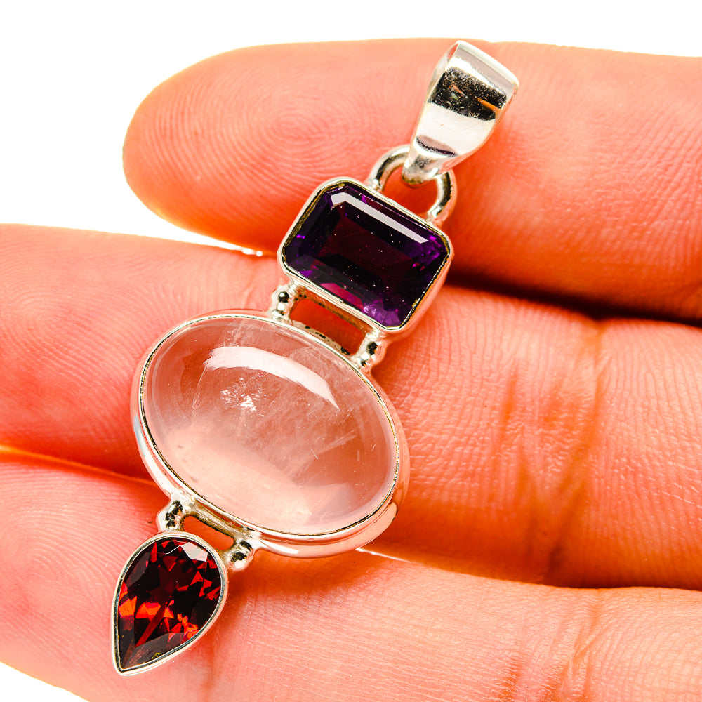 Rose Quartz Pendants handcrafted by Ana Silver Co - PD759829
