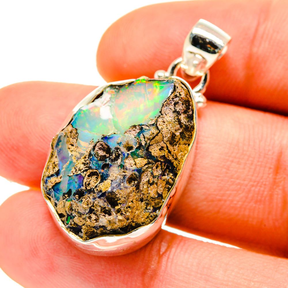 Ethiopian Opal Pendants handcrafted by Ana Silver Co - PD759839