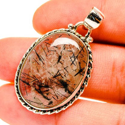 Tourmalinated Quartz Pendants handcrafted by Ana Silver Co - PD759844