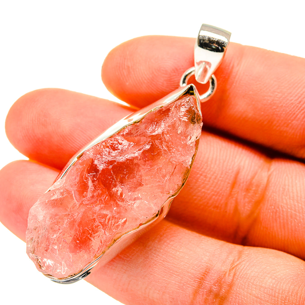Rose Quartz Pendants handcrafted by Ana Silver Co - PD759849