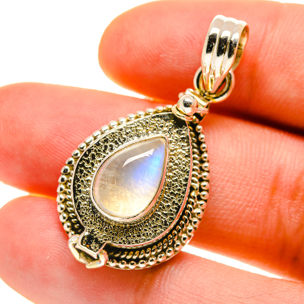 Rainbow Moonstone Pendants handcrafted by Ana Silver Co - PD759866