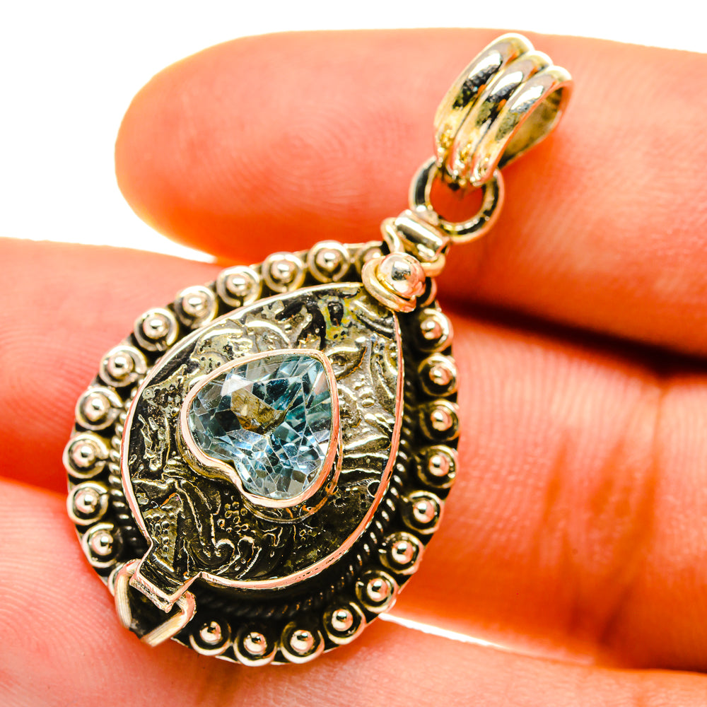 Blue Topaz Pendants handcrafted by Ana Silver Co - PD759872