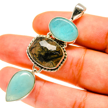 Tourmalinated Quartz Pendants handcrafted by Ana Silver Co - PD759878