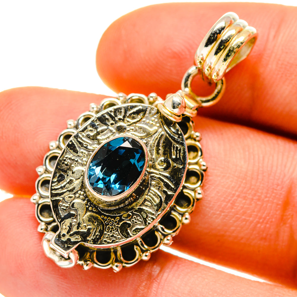 London Blue Topaz Pendants handcrafted by Ana Silver Co - PD759885