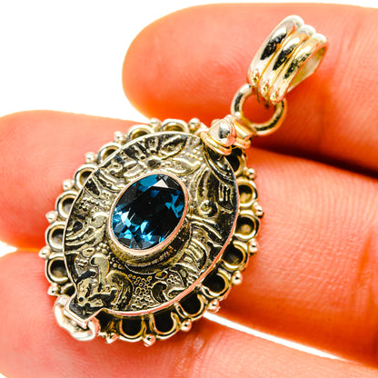 London Blue Topaz Pendants handcrafted by Ana Silver Co - PD759885