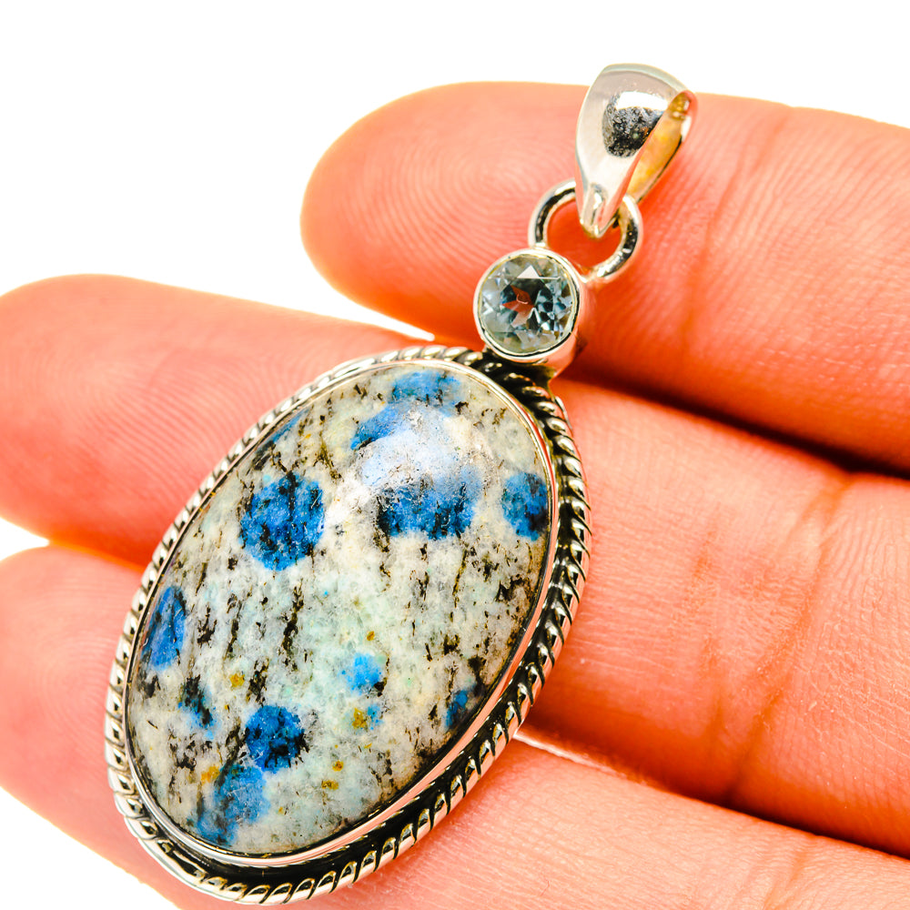 K2 Blue Azurite Pendants handcrafted by Ana Silver Co - PD4610