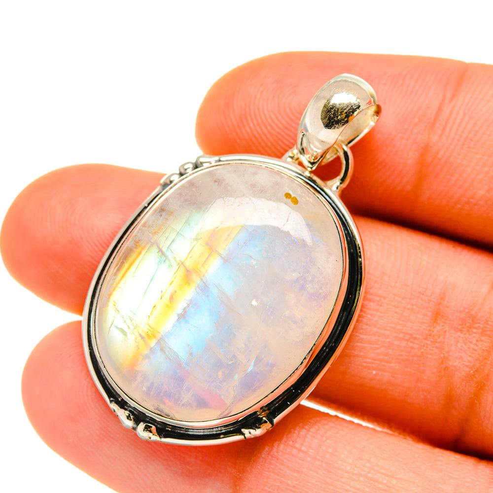 Rainbow Moonstone Pendants handcrafted by Ana Silver Co - PD4621