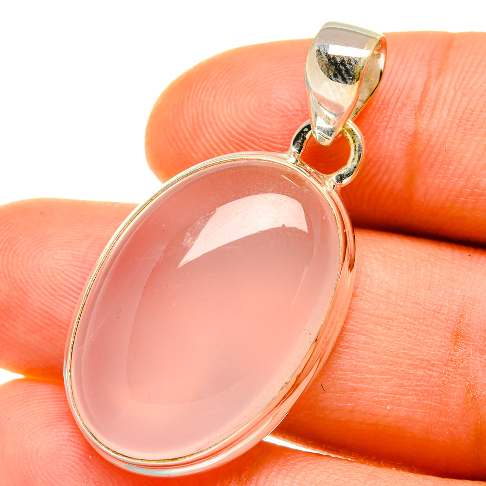 Rose Quartz Pendants handcrafted by Ana Silver Co - PD4624
