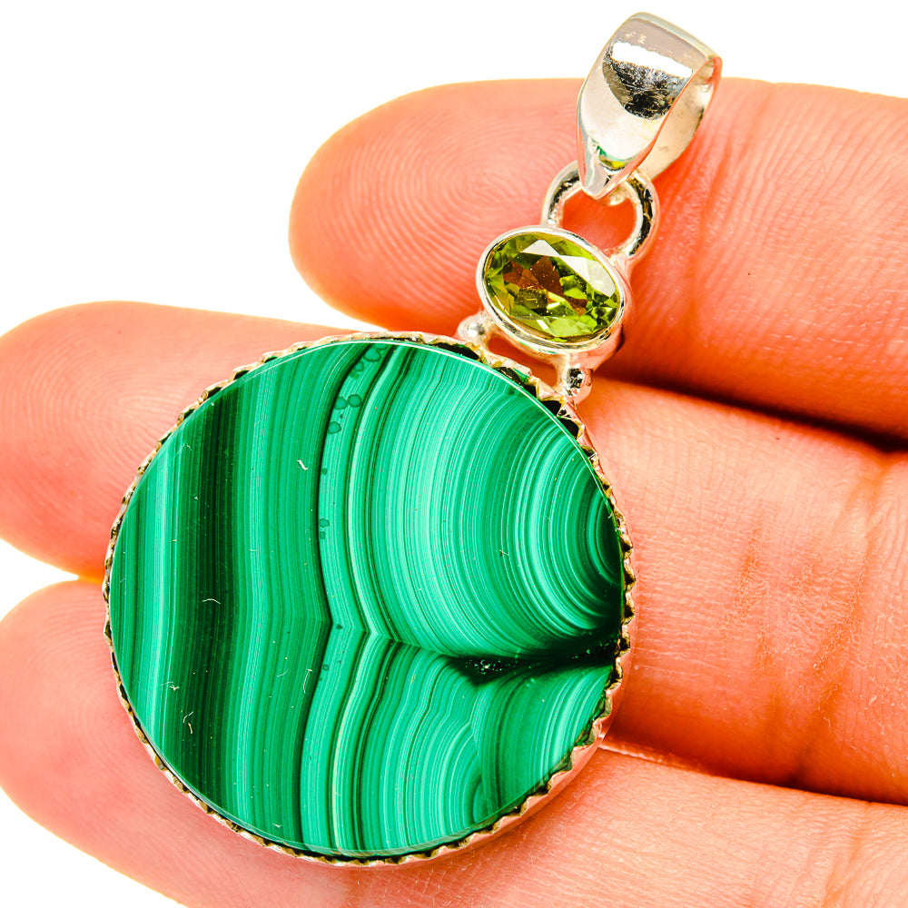 Malachite Pendants handcrafted by Ana Silver Co - PD4629