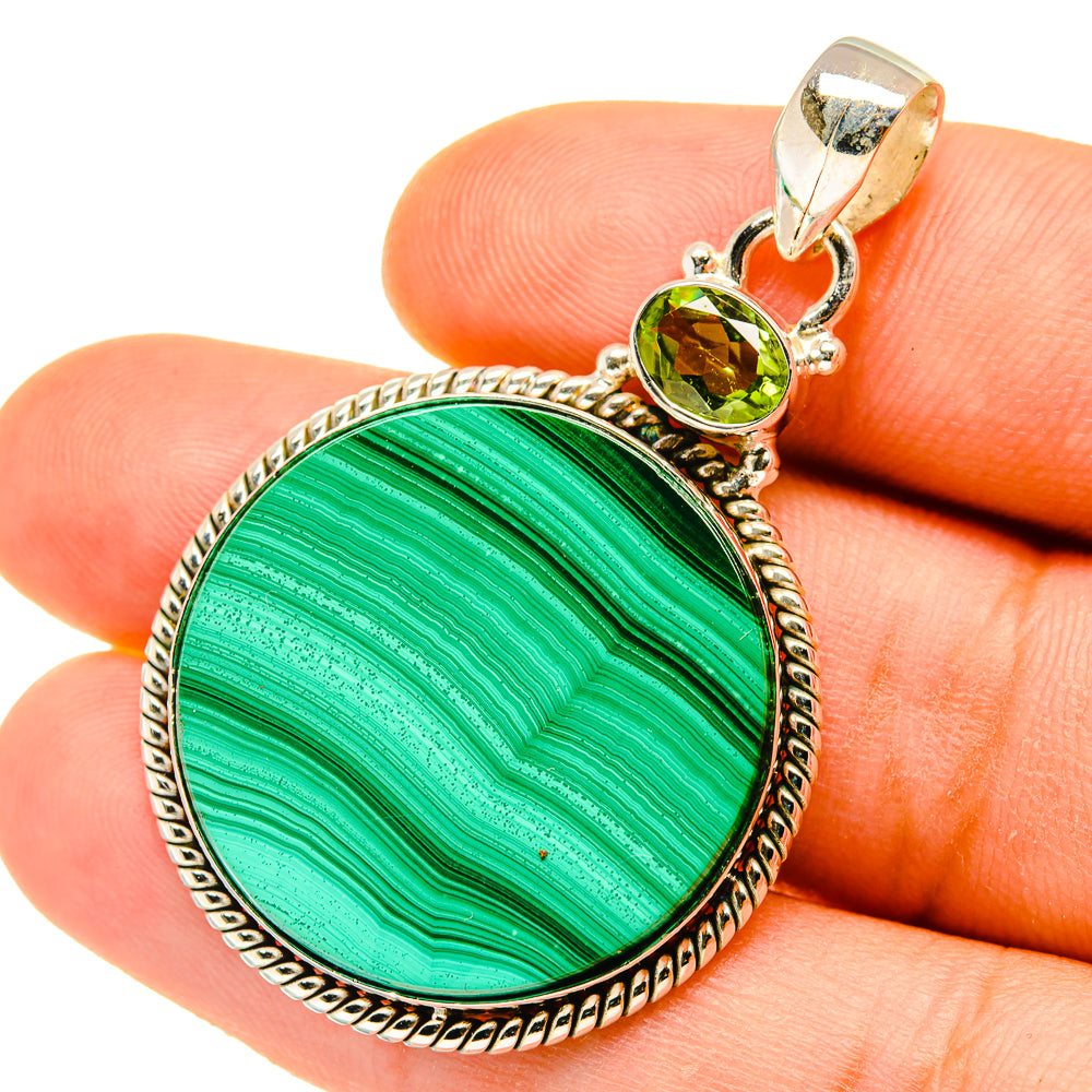 Malachite Pendants handcrafted by Ana Silver Co - PD4630
