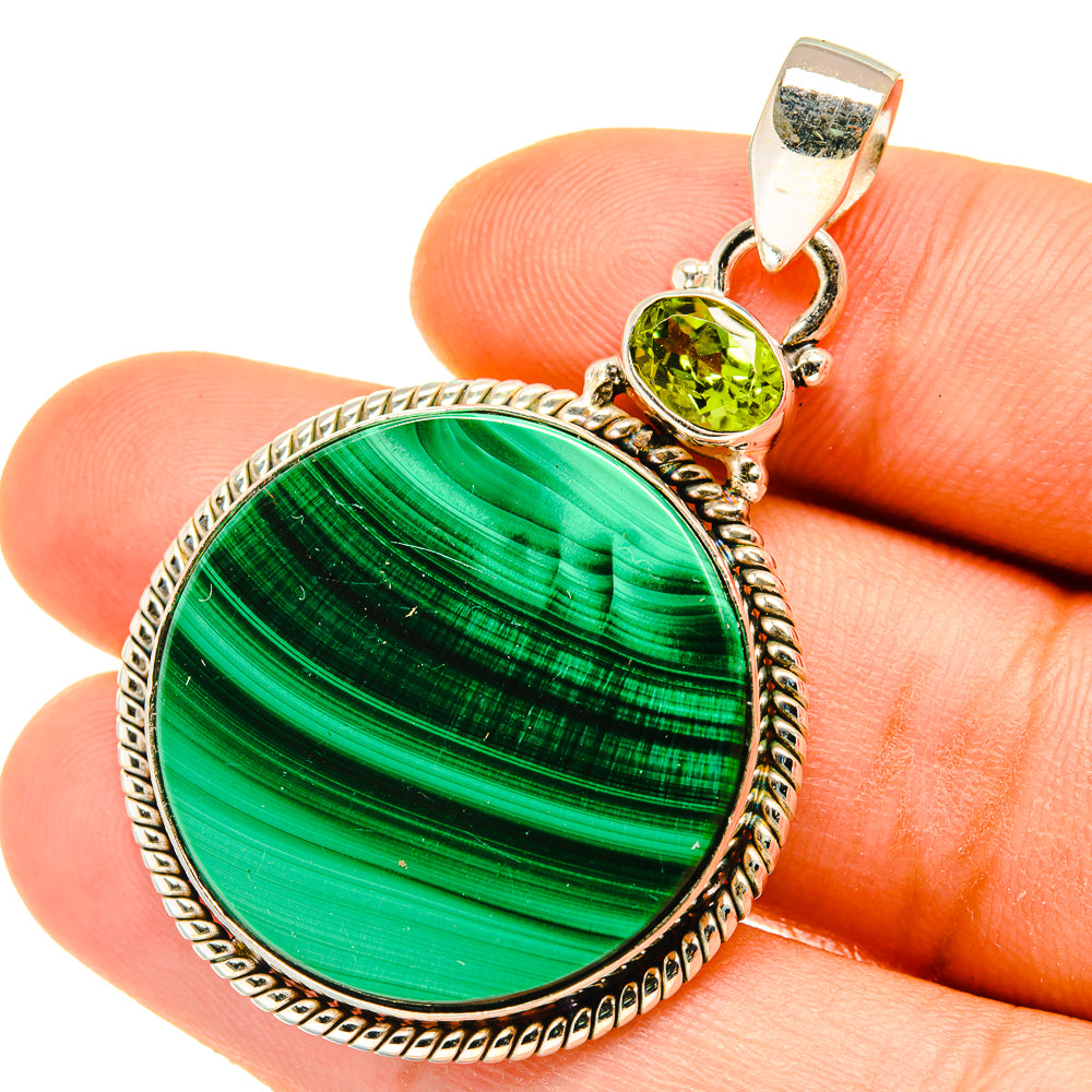 Malachite Pendants handcrafted by Ana Silver Co - PD4631