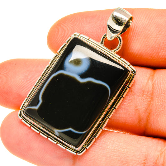 India Agate Pendants handcrafted by Ana Silver Co - PD4637