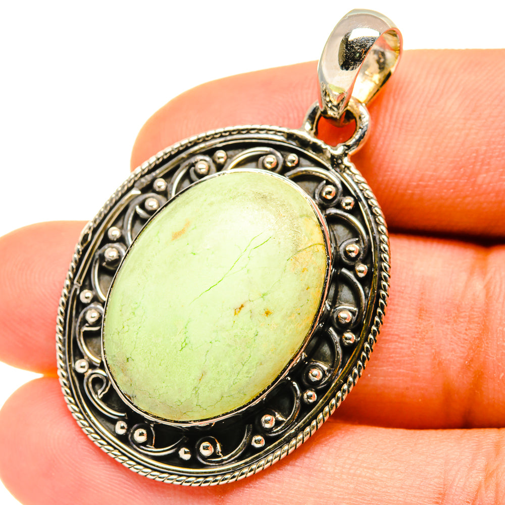 Lemon Chrysoprase Pendants handcrafted by Ana Silver Co - PD4643
