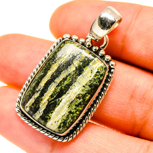 Green Vein Jasper Pendants handcrafted by Ana Silver Co - PD4647