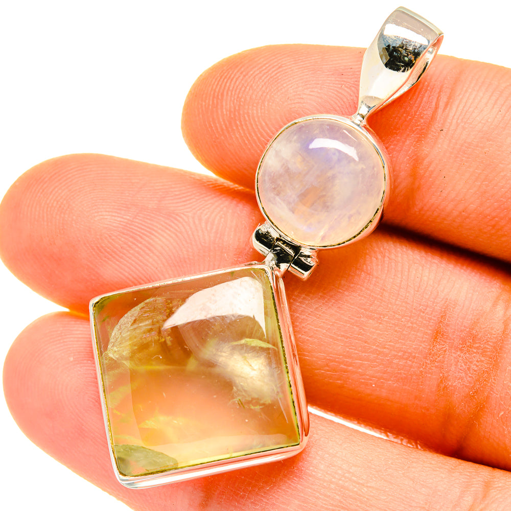 Prehnite Pendants handcrafted by Ana Silver Co - PD4681