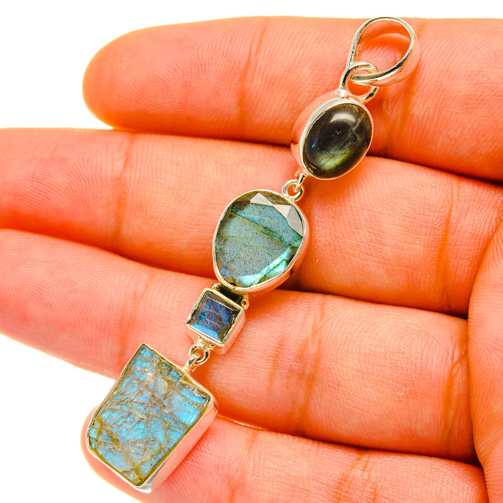 Labradorite Pendants handcrafted by Ana Silver Co - PD4686