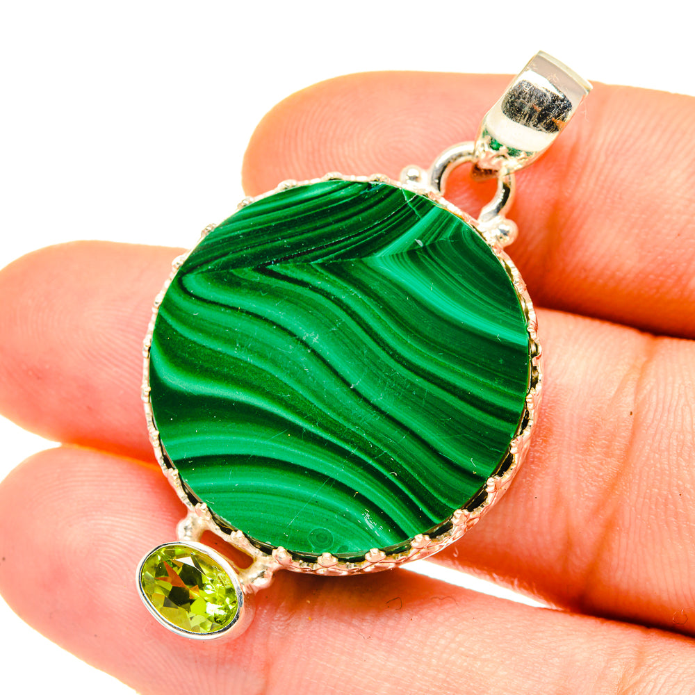 Malachite Pendants handcrafted by Ana Silver Co - PD4693