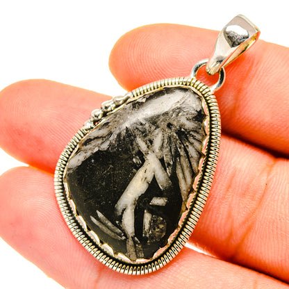 Chrysanthemum Stone Pendants handcrafted by Ana Silver Co - PD4694