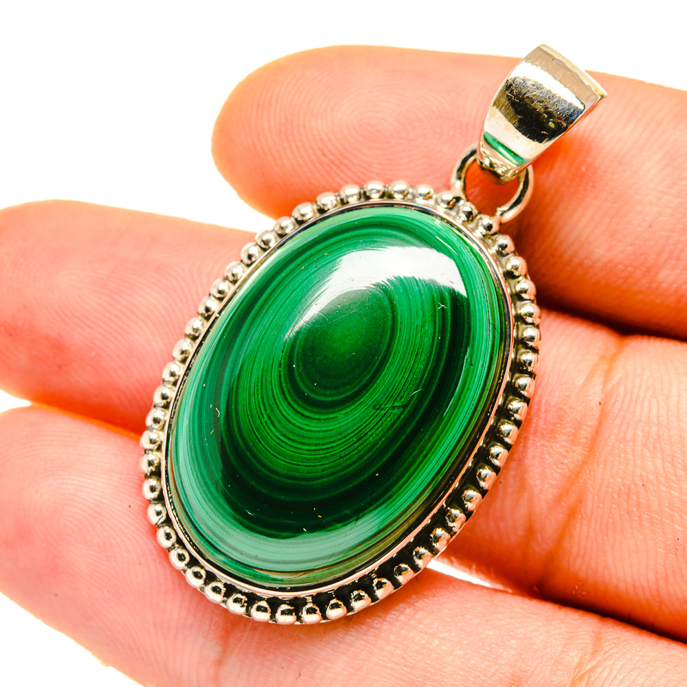 Malachite Pendants handcrafted by Ana Silver Co - PD4695