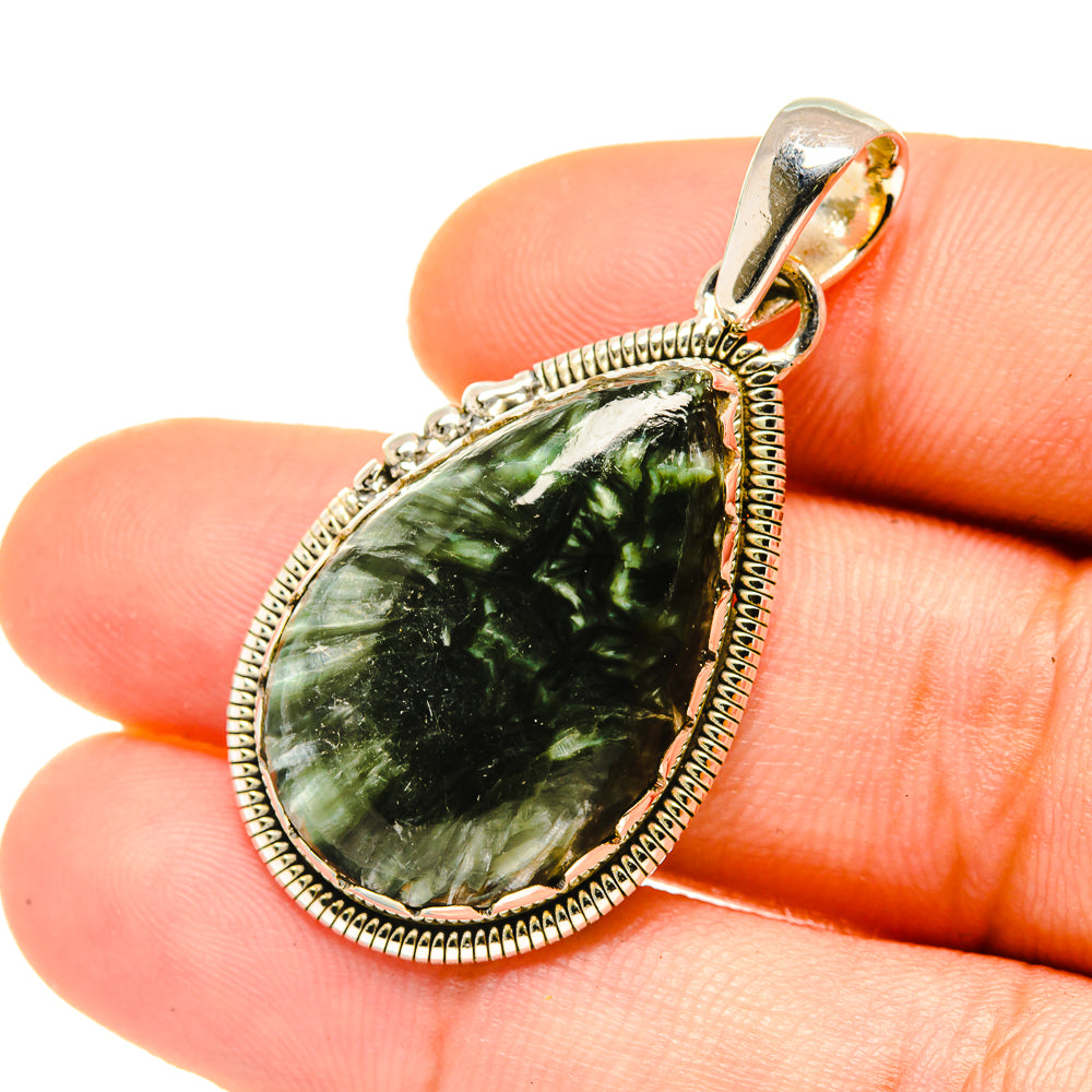 Seraphinite Pendants handcrafted by Ana Silver Co - PD4697