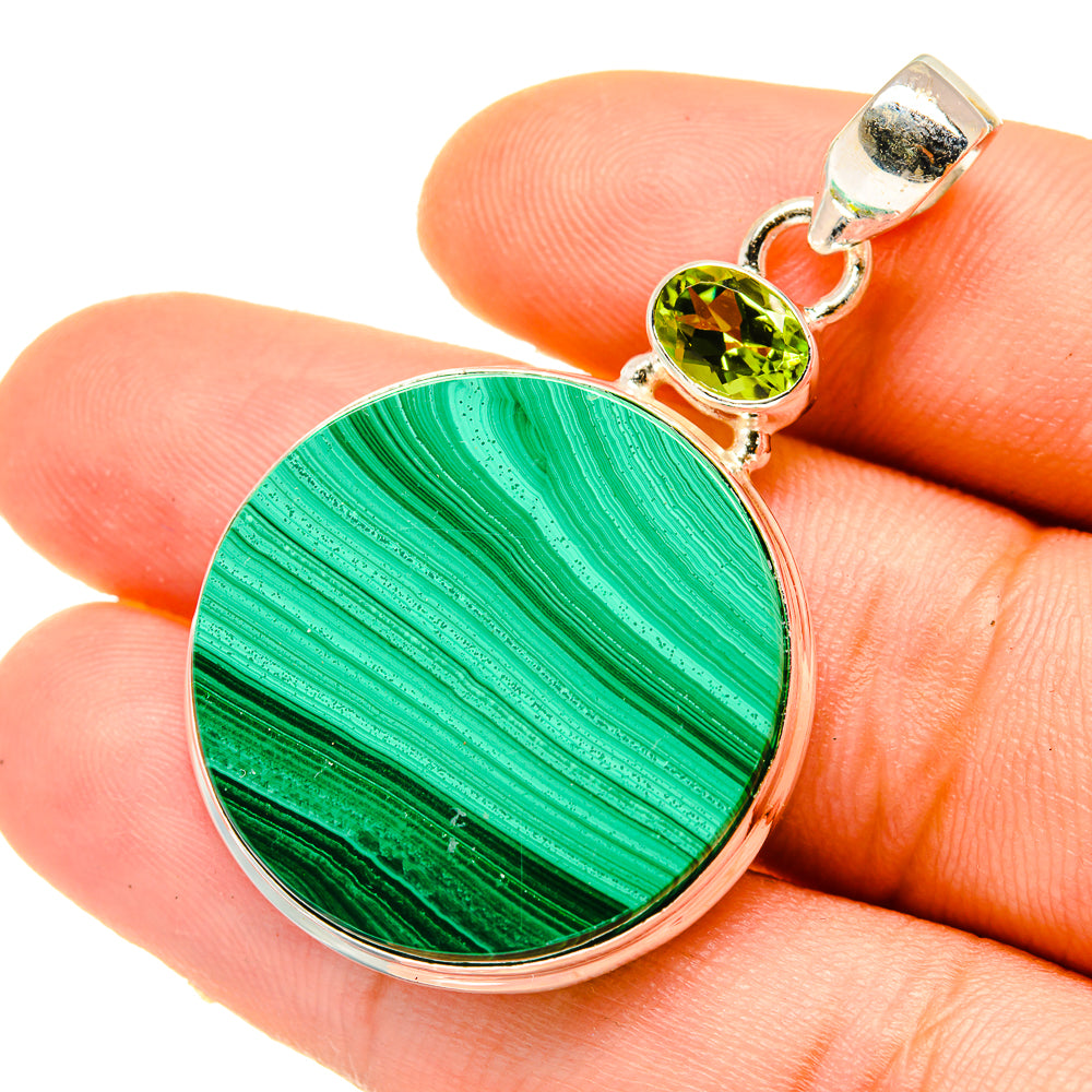 Malachite Pendants handcrafted by Ana Silver Co - PD4705