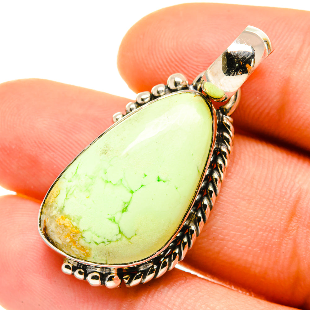 Lemon Chrysoprase Pendants handcrafted by Ana Silver Co - PD4713