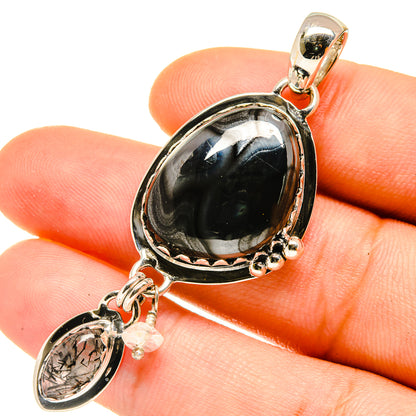 Psilomelane Pendants handcrafted by Ana Silver Co - PD4716