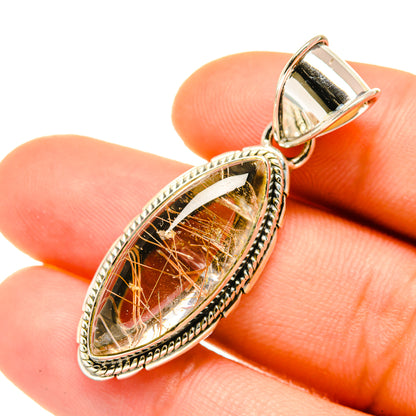 Rutilated Quartz Pendants handcrafted by Ana Silver Co - PD4718