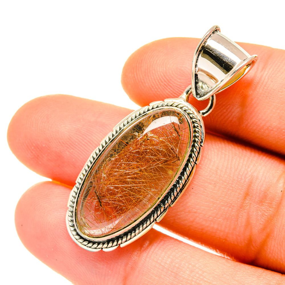 Rutilated Quartz Pendants handcrafted by Ana Silver Co - PD4722