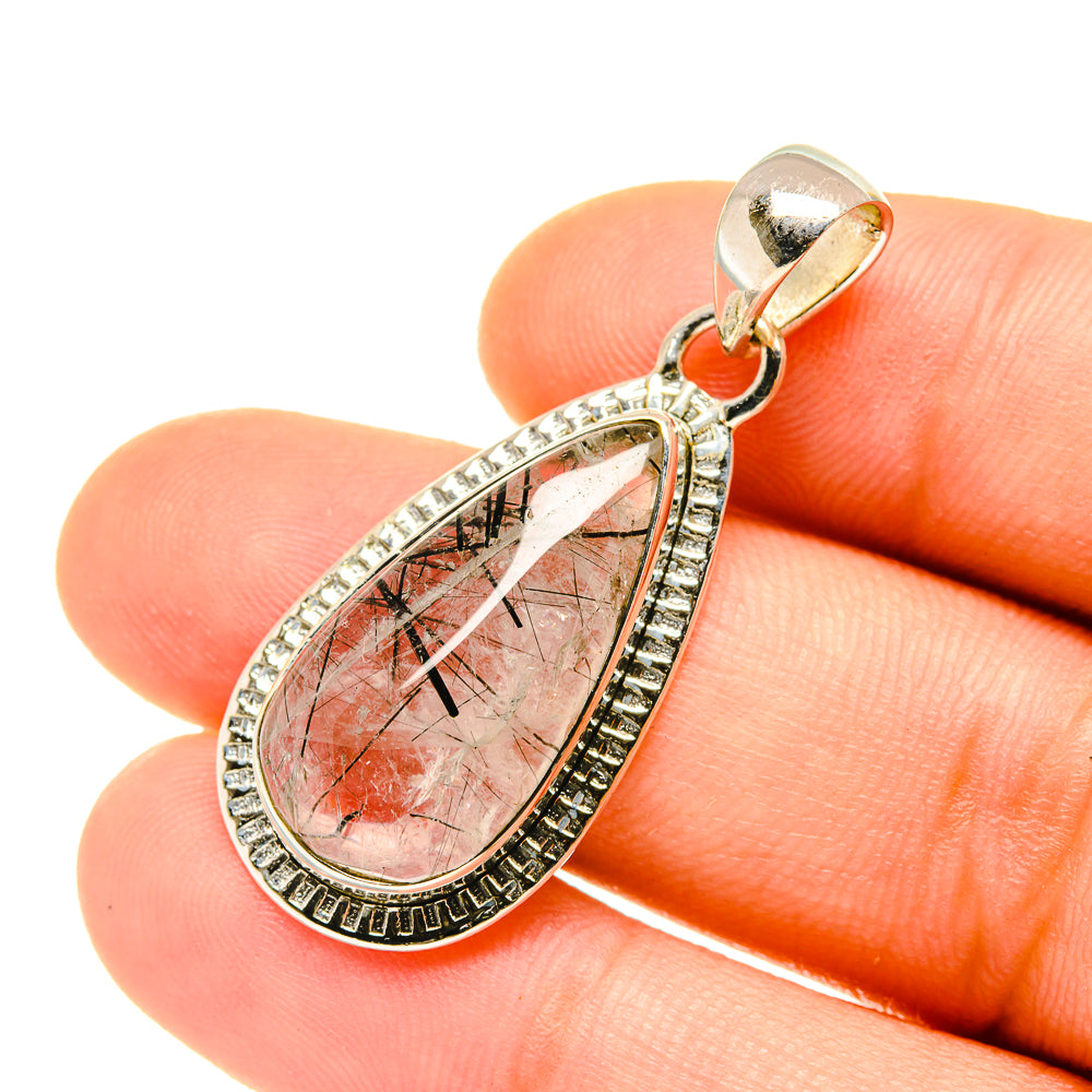 Tourmalinated Quartz Pendants handcrafted by Ana Silver Co - PD4727