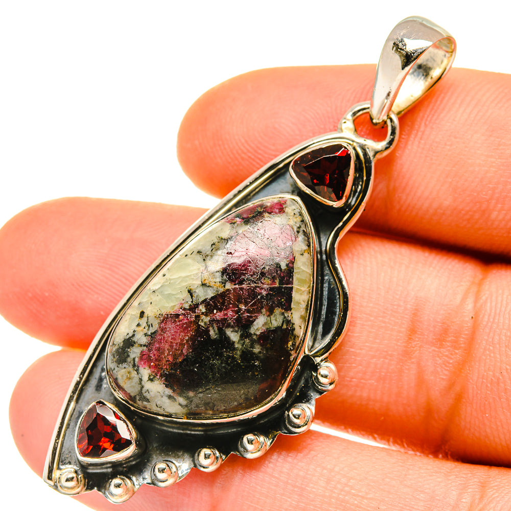 Russian Eudialyte Pendants handcrafted by Ana Silver Co - PD4739