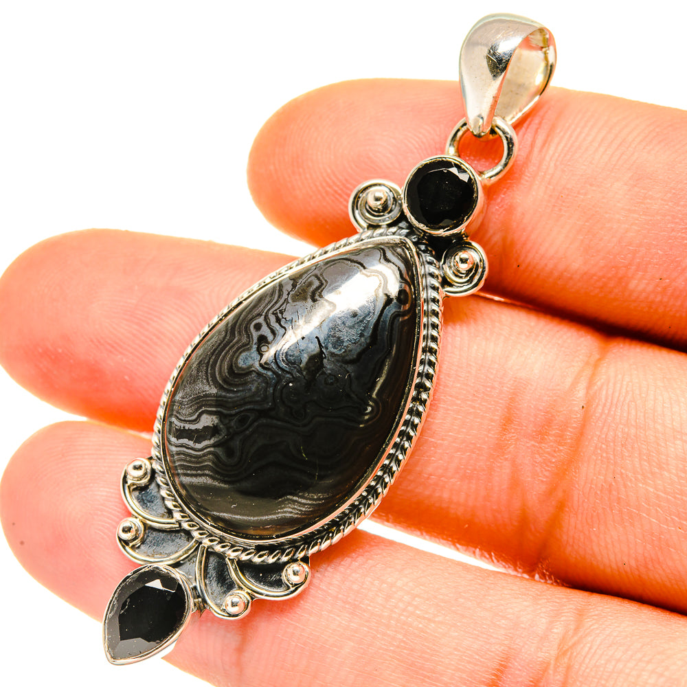 Psilomelane Pendants handcrafted by Ana Silver Co - PD4740