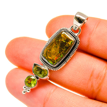 Ammolite Pendants handcrafted by Ana Silver Co - PD4748