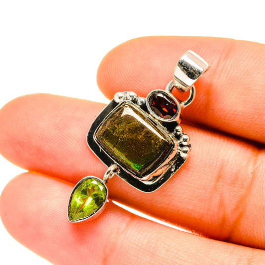 Ammolite Pendants handcrafted by Ana Silver Co - PD4749