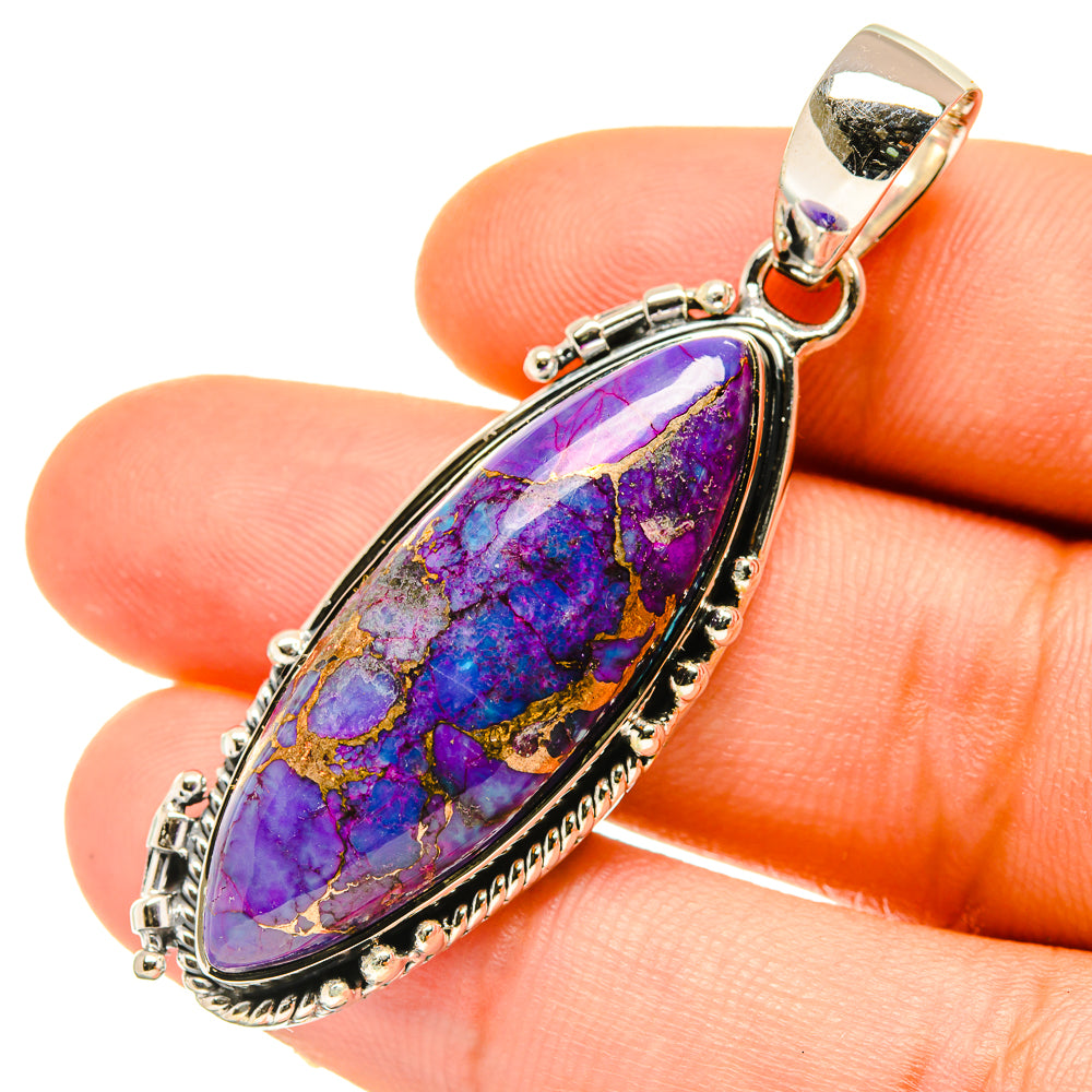 Purple Copper Composite Turquoise Pendants handcrafted by Ana Silver Co - PD4769