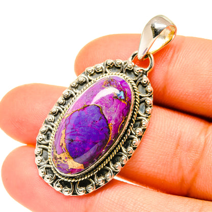 Purple Copper Composite Turquoise Pendants handcrafted by Ana Silver Co - PD4772