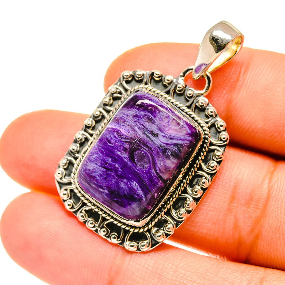 Charoite Pendants handcrafted by Ana Silver Co - PD4774