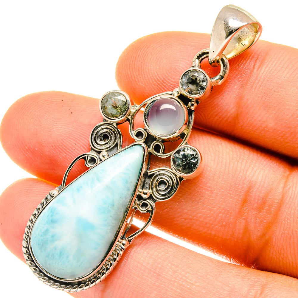 Larimar Pendants handcrafted by Ana Silver Co - PD4777