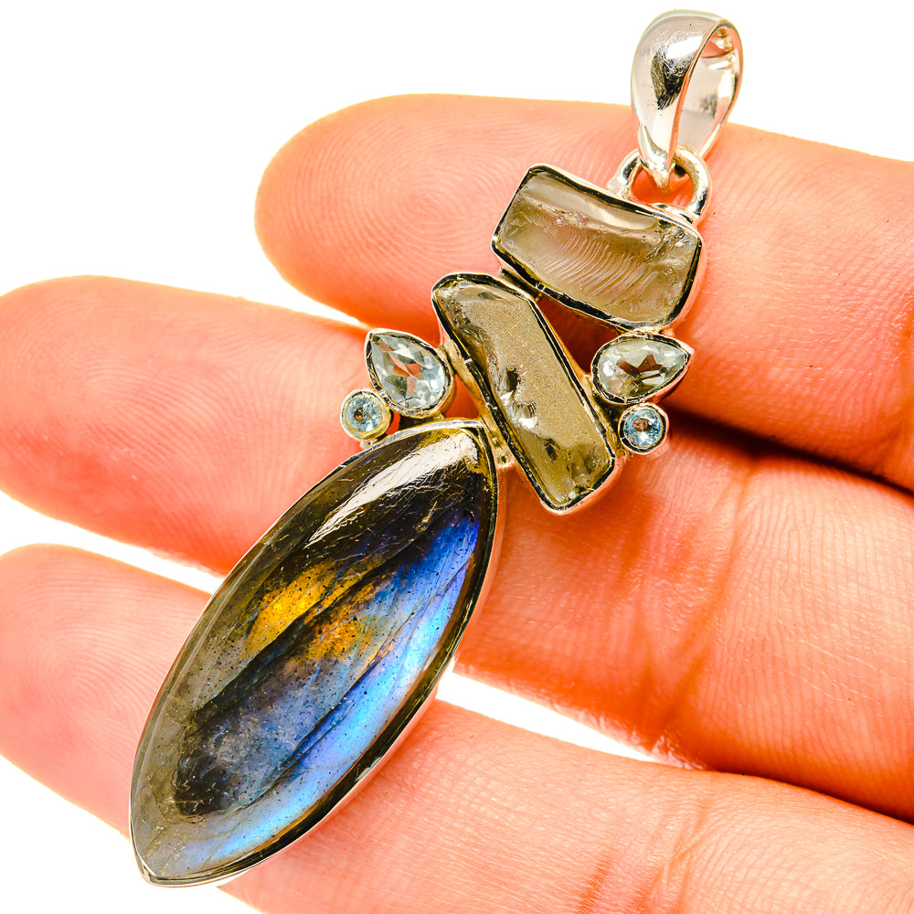 Labradorite Pendants handcrafted by Ana Silver Co - PD4793