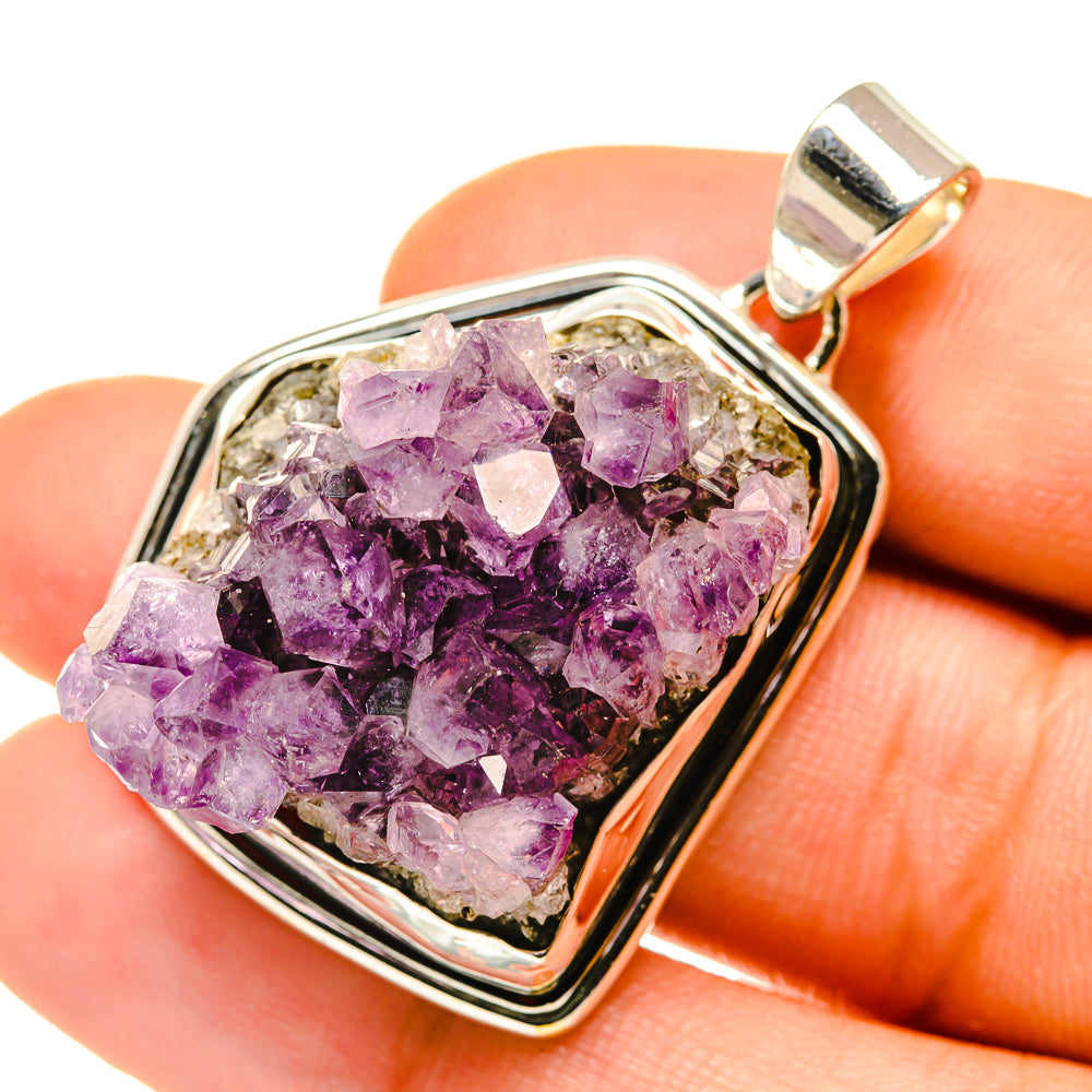 Amethyst Crystal Pendants handcrafted by Ana Silver Co - PD4798