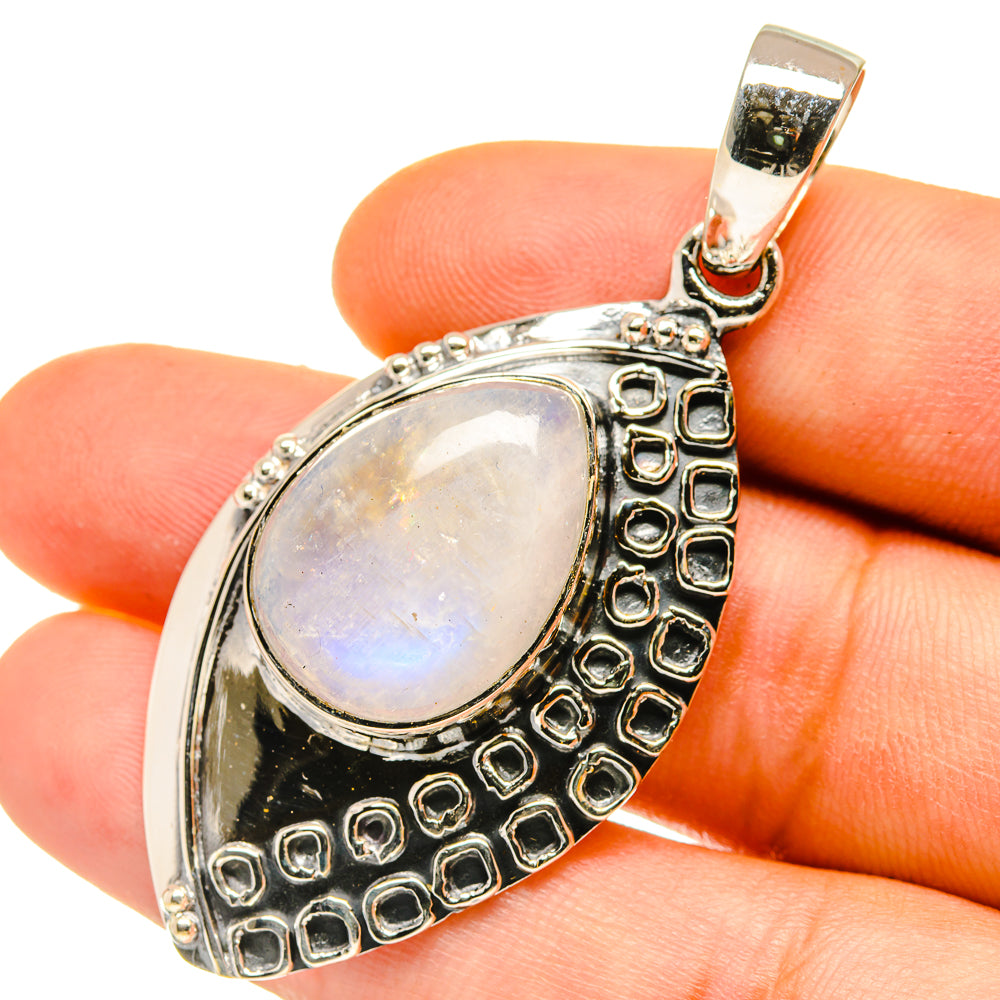 Rainbow Moonstone Pendants handcrafted by Ana Silver Co - PD4808