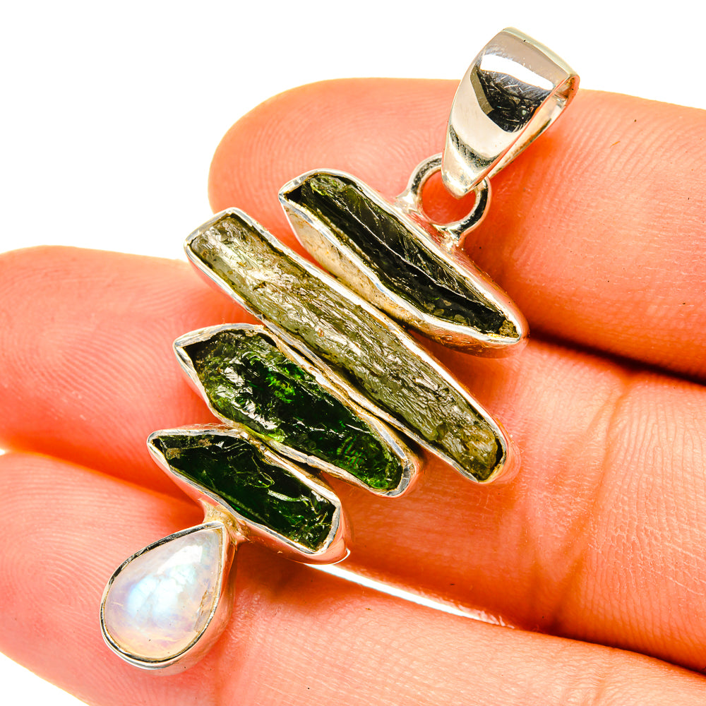 Green Tourmaline Pendants handcrafted by Ana Silver Co - PD4813