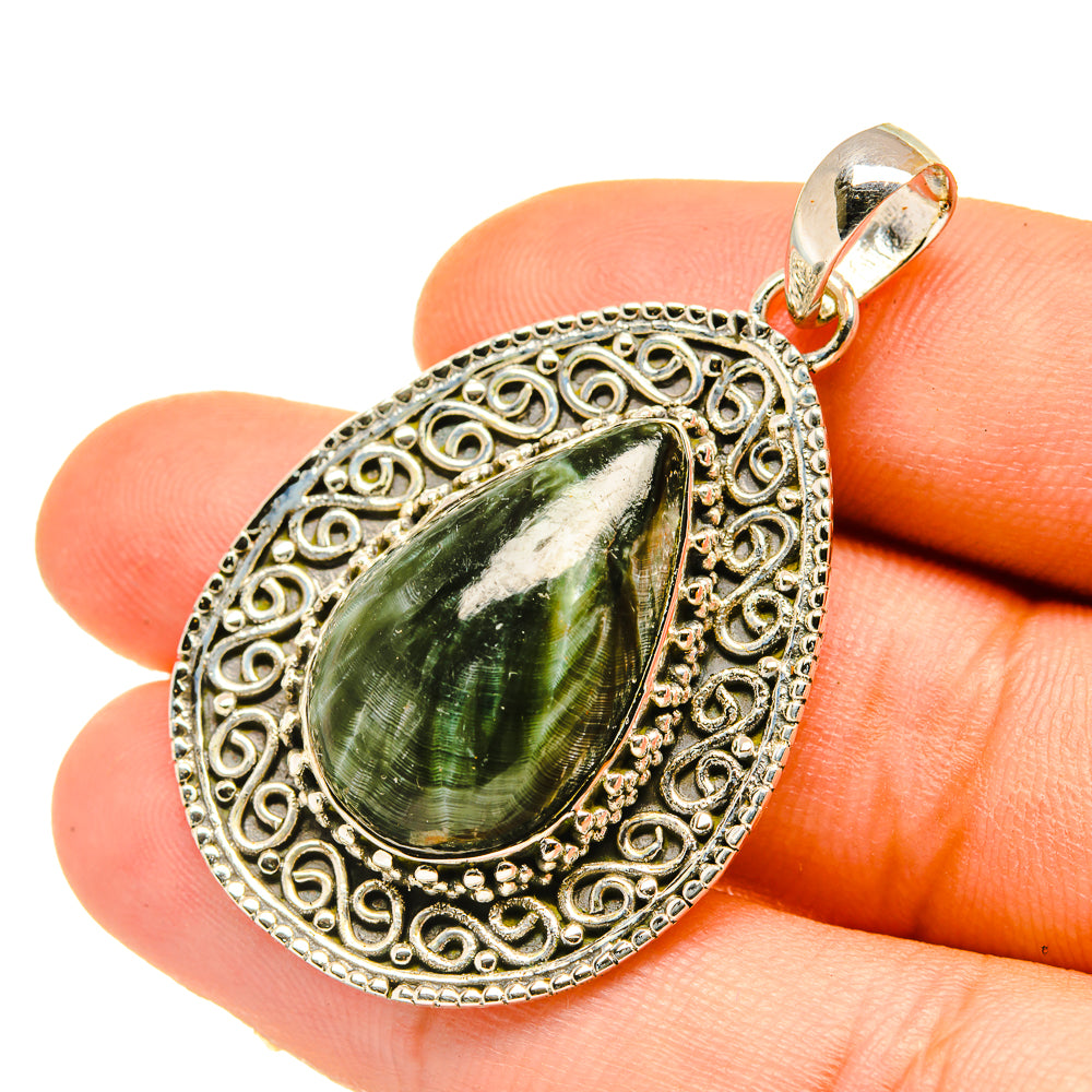 Seraphinite Pendants handcrafted by Ana Silver Co - PD4819