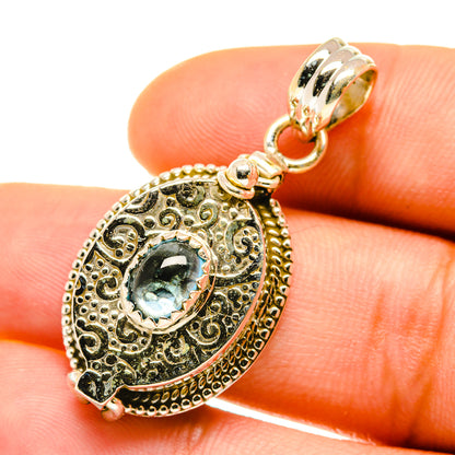 Aquamarine Pendants handcrafted by Ana Silver Co - PD4828