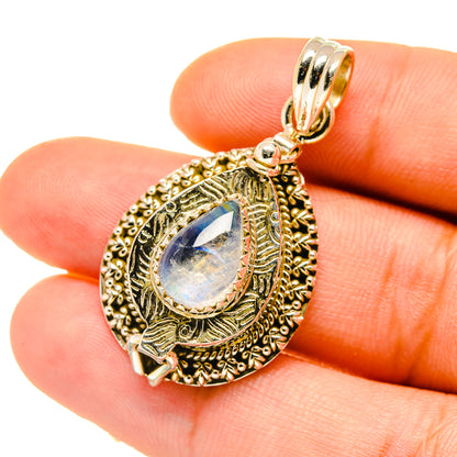 Rainbow Moonstone Pendants handcrafted by Ana Silver Co - PD4829