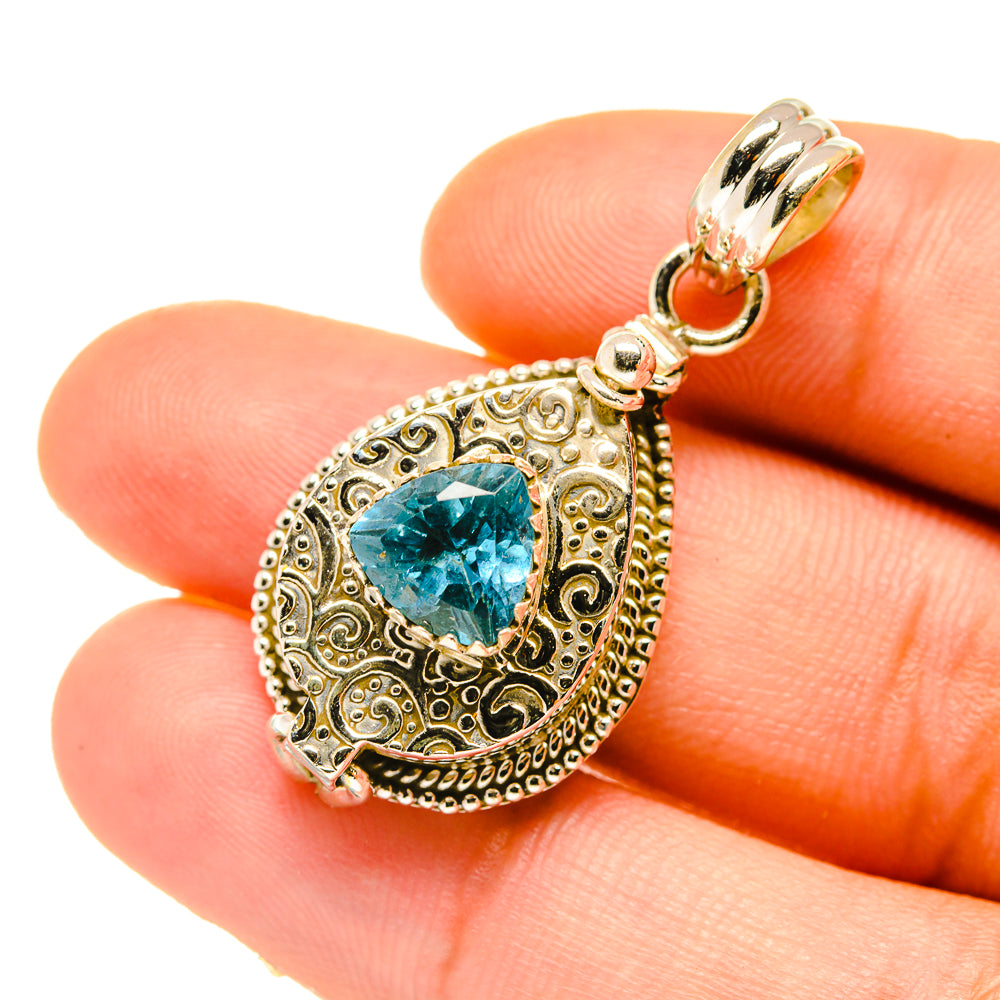 Blue Topaz Pendants handcrafted by Ana Silver Co - PD4830