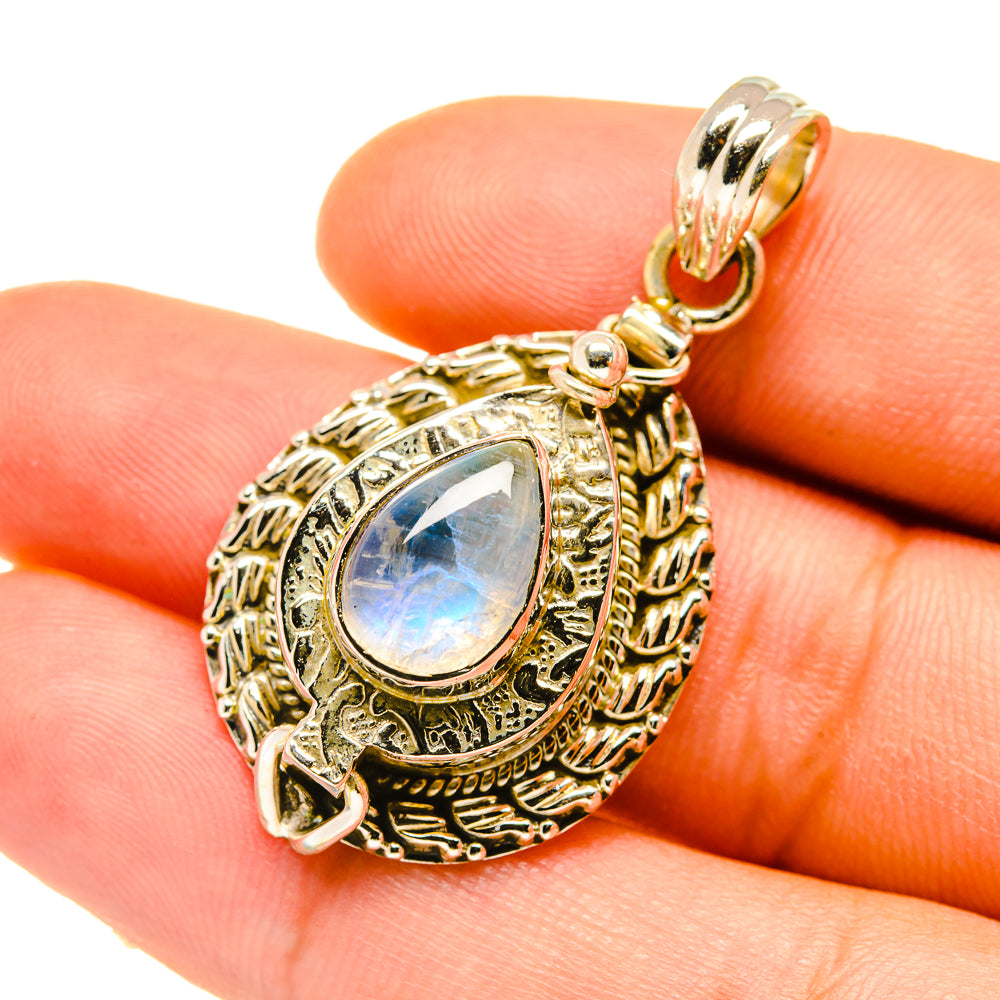 Rainbow Moonstone Pendants handcrafted by Ana Silver Co - PD4833